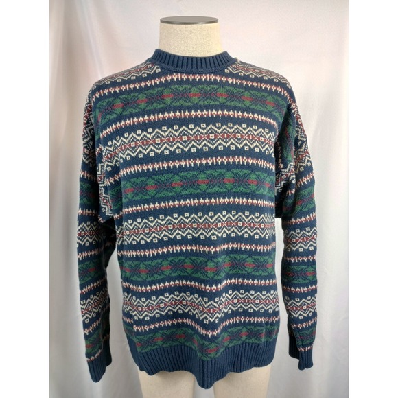 VINTAGE Dockers Sweater Men's Size XL Pullover Crew Neck Retro Holiday Design - Picture 1 of 7